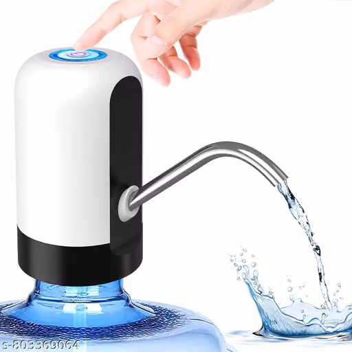 Automatic Water Can Dispenser Pump Wireless Water Can Dispenser Pump for 20 Litre Bottle Can, White/Black