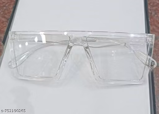 Goleriya Unisex TRP Rectunglare Sunglasses (Pack of 1 White))