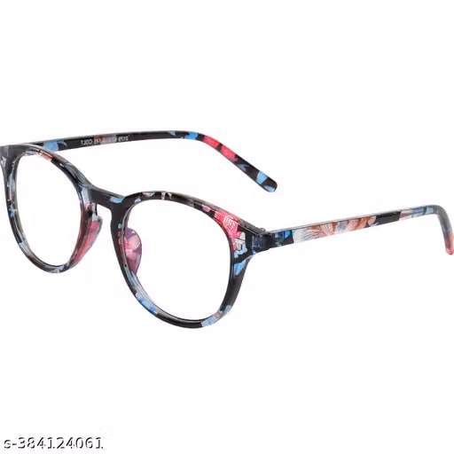 Goleriya Computer Blue Light Blocking Glasses Anti Glare Spectacles Frame Men and Women for Eye Protection Size Medium (Flower Print)