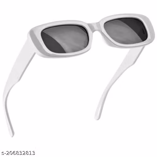 Goleriya New Trendy Unisex Sunglasses White Frame and Black Lens