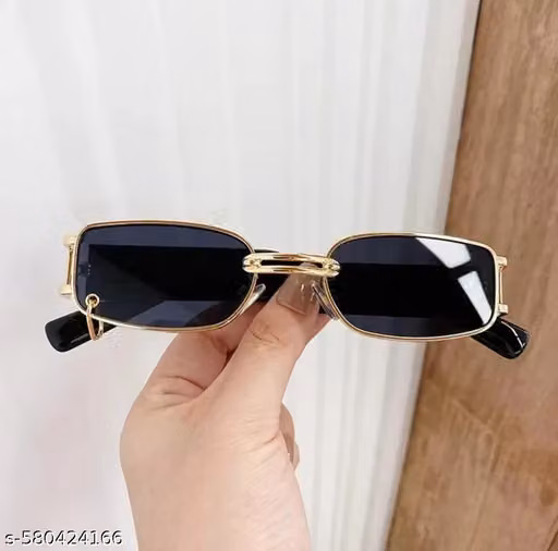GOLERIYA Rectanglular Sunglasses for Women Retro Driving Sunglasses Vintage Fashion Narrow Square Frame UV400 Protection
