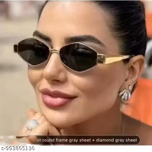 Goleriya Women Sunglasses pack of 1 ( Gold Black)
