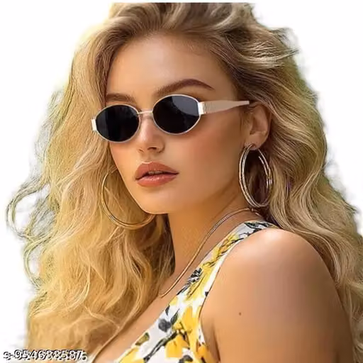 Goleriya Unisex Multicolour Oval Sunglasses (Pack of 1)