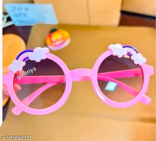 Goleriya Round Shade For Girls, Polarized, Stylish, Fashion, Modern, Flower-Shaped Sunglasses forChildrens (Age 3 To 10)