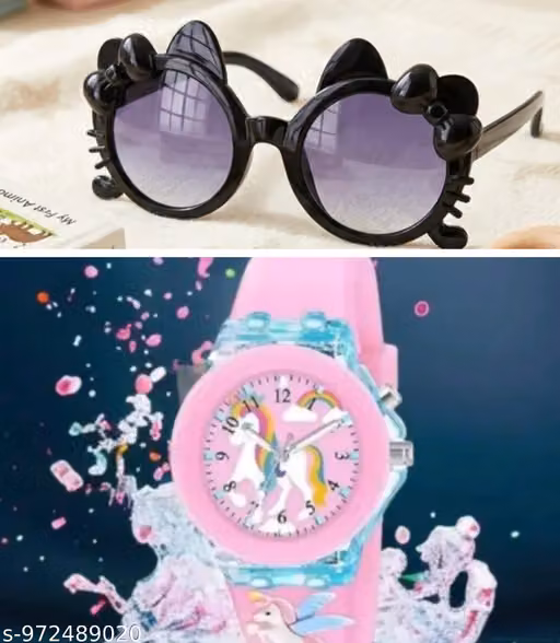 kids sunglasses and watch