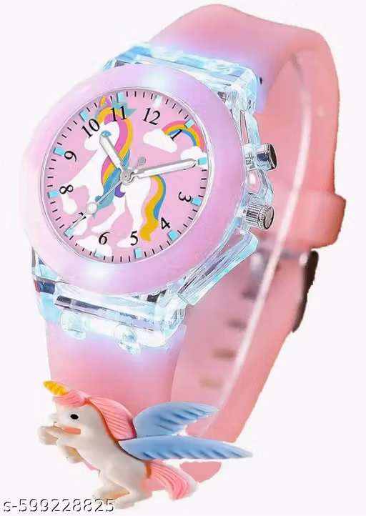 GIRLS WATCH WITH LED LIGHT PINK Watch