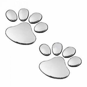 Soonai Foot Mark Silver Car Sticker Lucky Charm