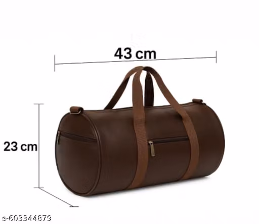 CYLINDRICAL DUFFEL DESIGN SPACIOUS & DURABLE GYM DUFFEL BAG WITH MID ZIP