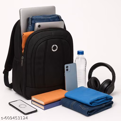 SHREE JI BLACK LAPTOP/TRAVEL BACKPACK – WITH UPTO 16 INCH PADDED LAPTOP COMPARTMENT