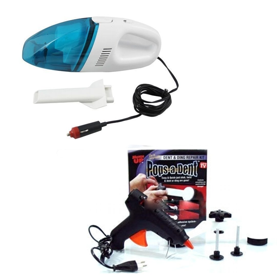 Powerful Car Vacuum Cleaner 12V + Dent Removal Kit