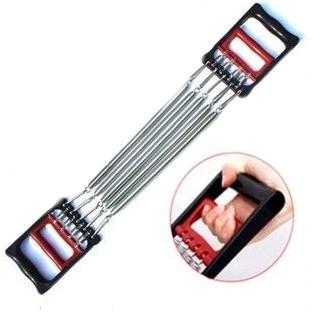 Multi-Functional Chest Expander With 5 Springs With Grip Exerciser