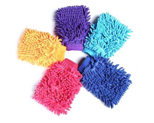 Microfiber Premium Wash Mitt Gloves Multipurpose House Car Glass LCD Cleaning Pack of 2