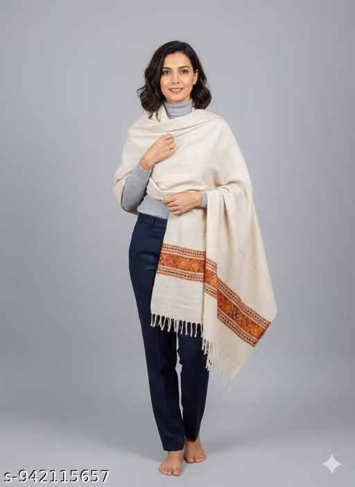 Golden woolen shawl