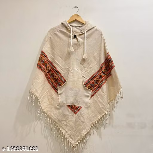 Wool blend Poncho