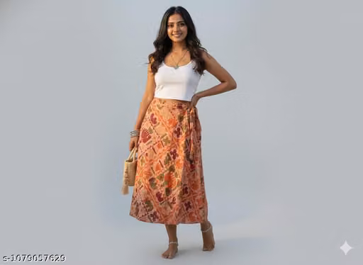 WRAP AROUND SKIRT (RED)