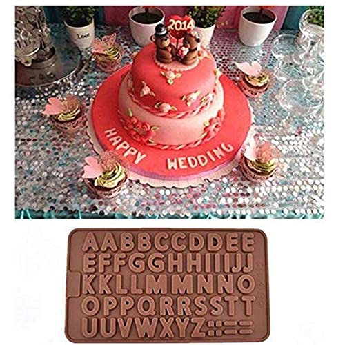Silicone Alphabets Shape Chocolate Jelly Candy Mould, Cake Baking Mold, Bakeware Mould, Ice Tray, ABCD Chocalate Mould