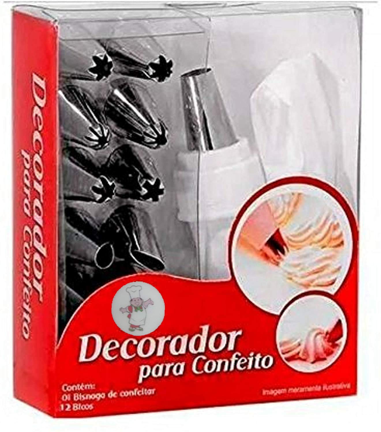ake Decorating Icing Nozzles Set Stainless steel 12 Piece Frosting Icing Piping Bag Tips Reusable & Washable
