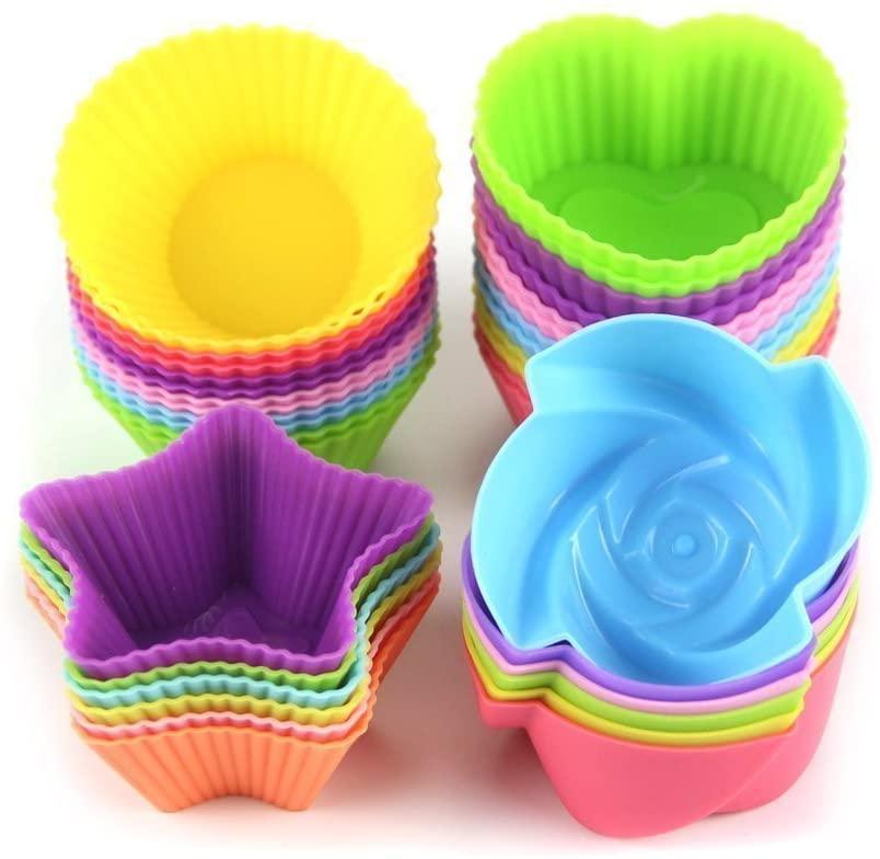18 Pcs Silicon Mini Cake Moulds Cup Cake Silicone Mould Bakeware