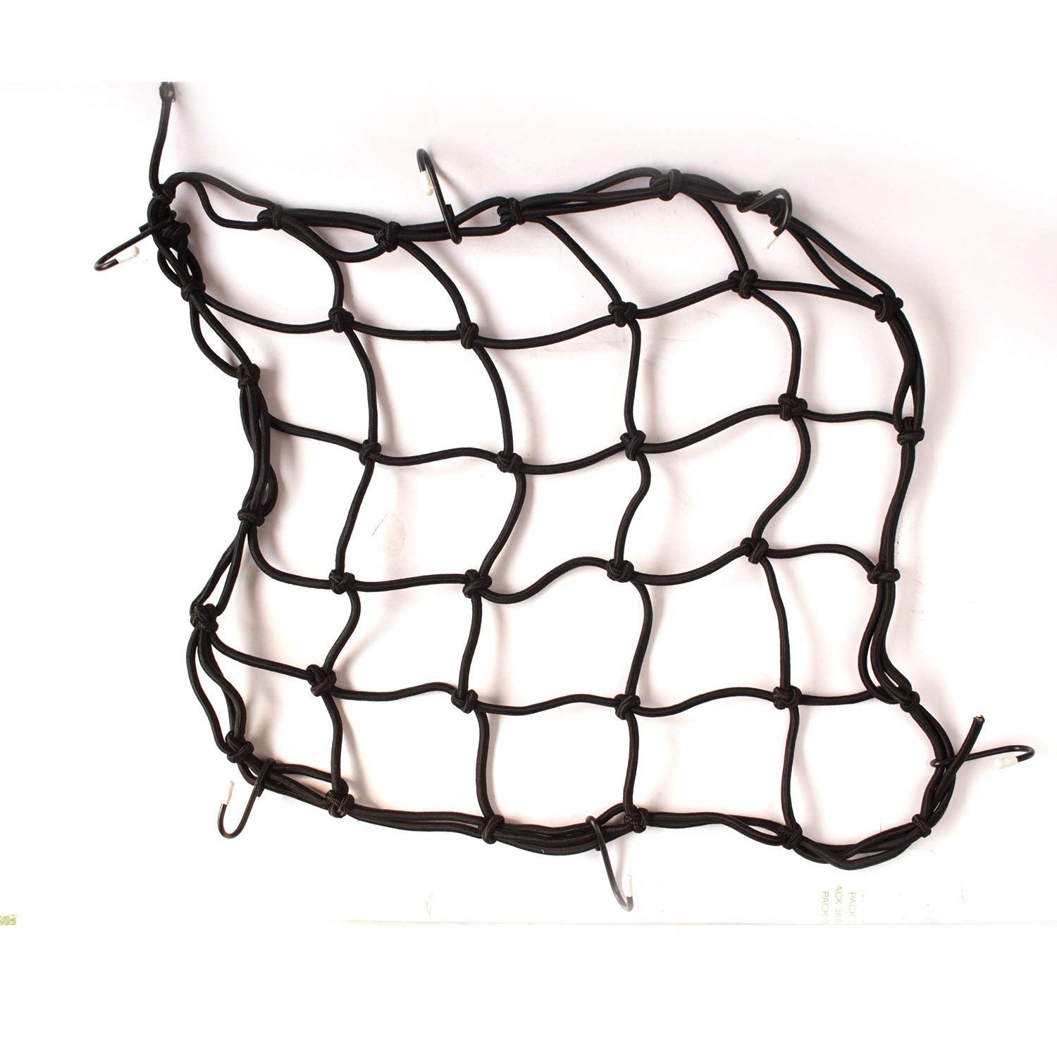 Highly Elastic 6 Hooks Luggage Holder Bungee Cargo Net for All Bike (Multicoloured)
