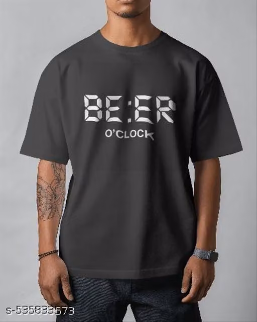 COT-BLEND-T SHIRT-BER - BLK