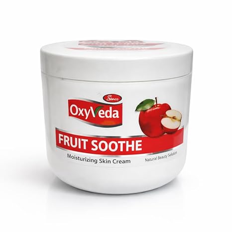 OxyVeda Fruit Soothe Moisturizing Skin Cream | Intensely Hydrating & Soothing | Non-Greasy Daily Face & Body Cream | Suitable for All Skin Types