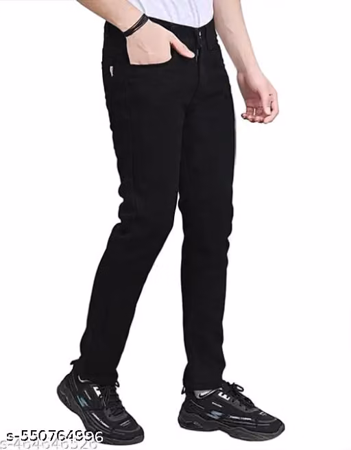 Mens Plain Black JeanS BEST QULITY