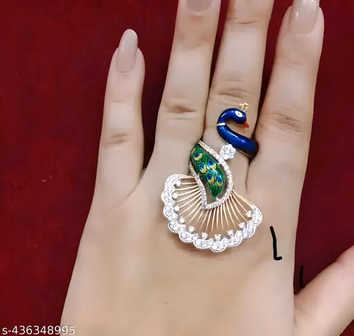 peacock adjustable ring