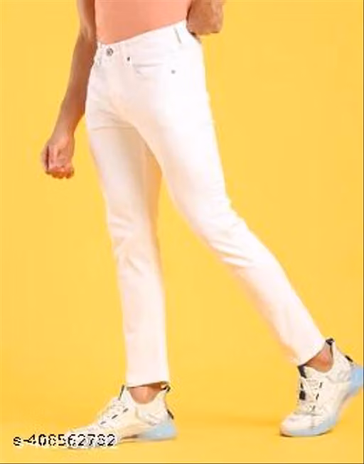 MUNK WHITE PLAIN JEANS