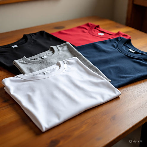 Combo of five 5 Heavy cotton black, red, blue, white, grey