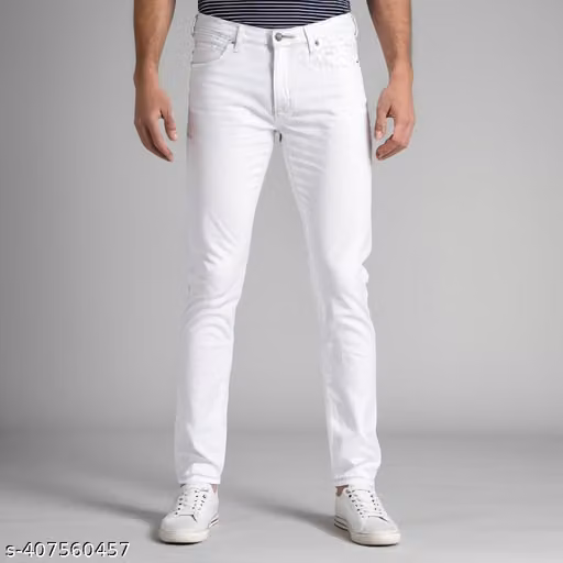 MUNK WHITE PLAIN JEANS