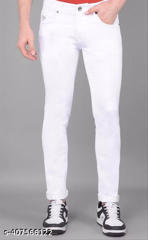 MUNK WHITE PLAIN JEANS