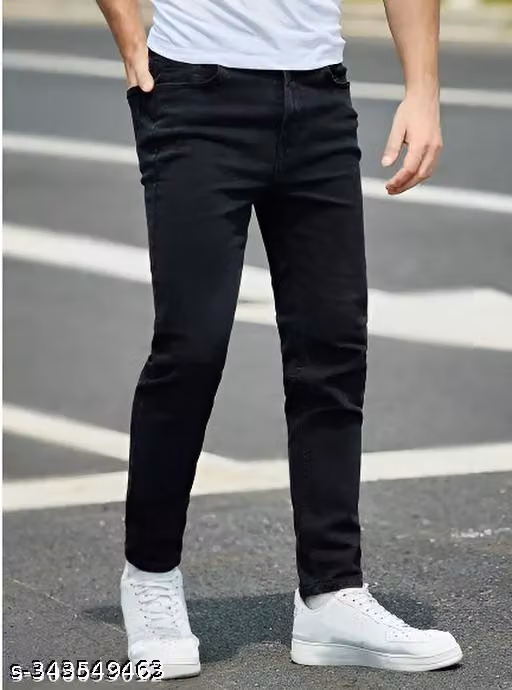MONK BLACK PLAIN JEANS