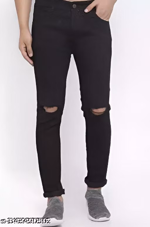 MONK BLACK PLAIN JEANS