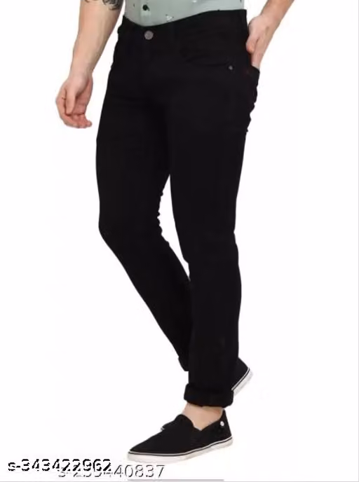 MONK BLACK PLAIN JEAN'S