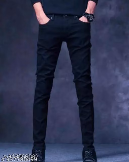 MONK BLACK PLAIN JEANS