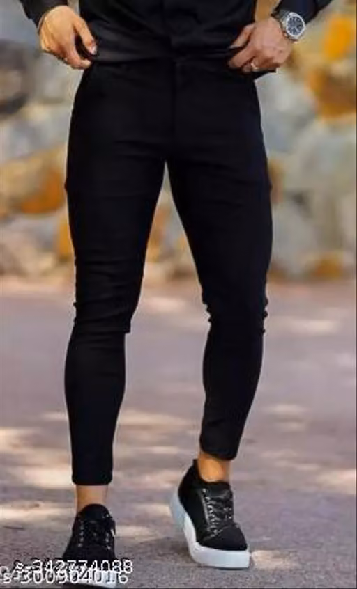 MONK BLACK PLAIN JEANS