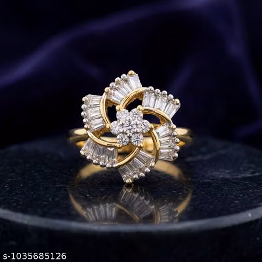 Ad Ring for girls and women daily wear ring party wear westen gold plated ring