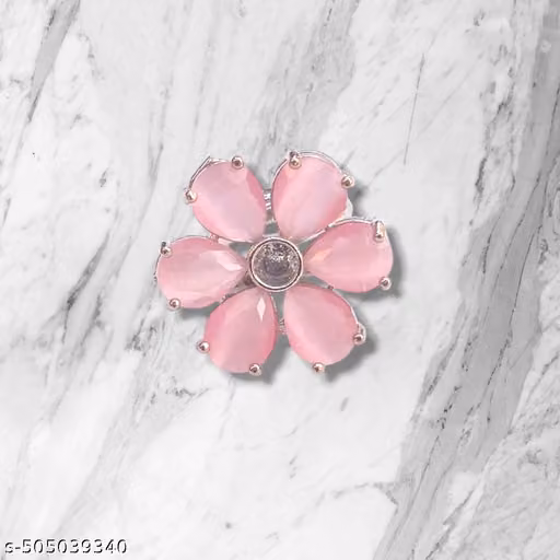 Exquisite flower AD Stone Silver Plated Rings For Women