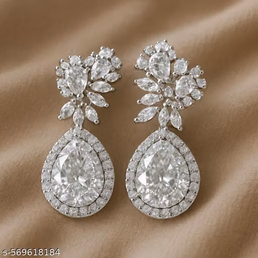 Latest American Diamond AD Earrings & Studs for girls and women