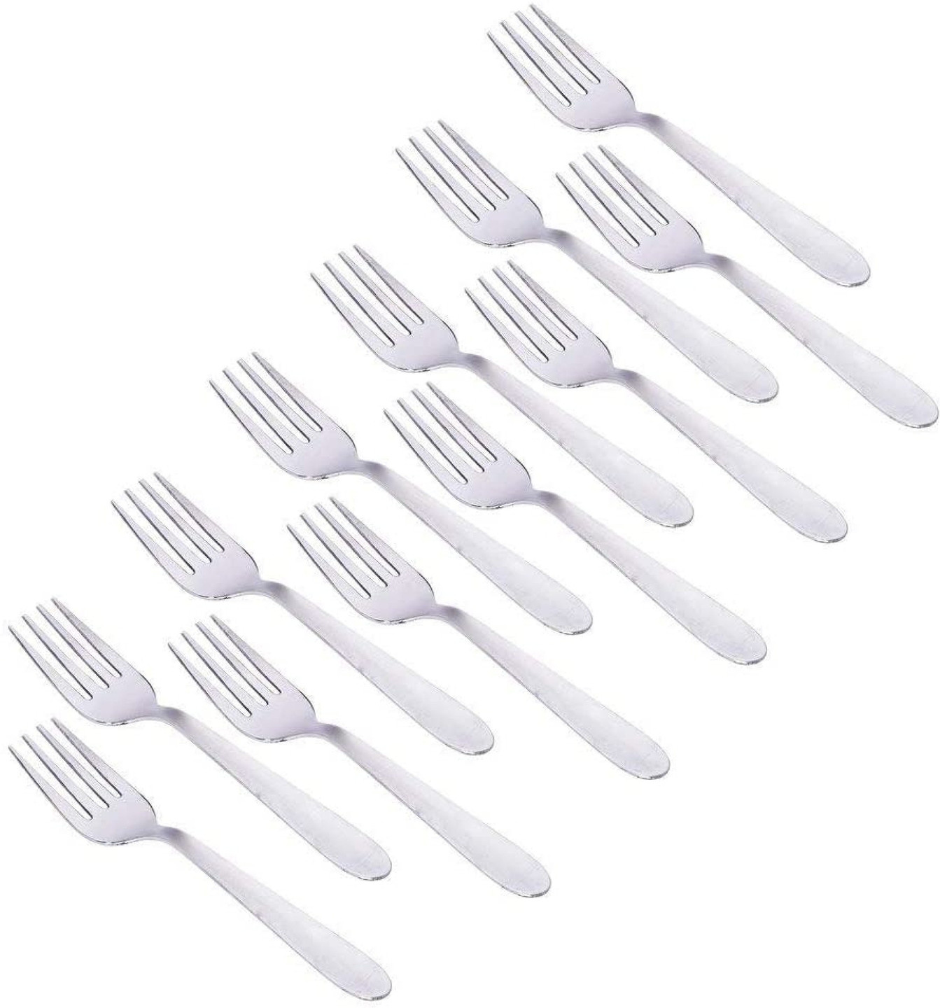 KIARAA Stainless Steel Serving Fork Set (Pack of 12