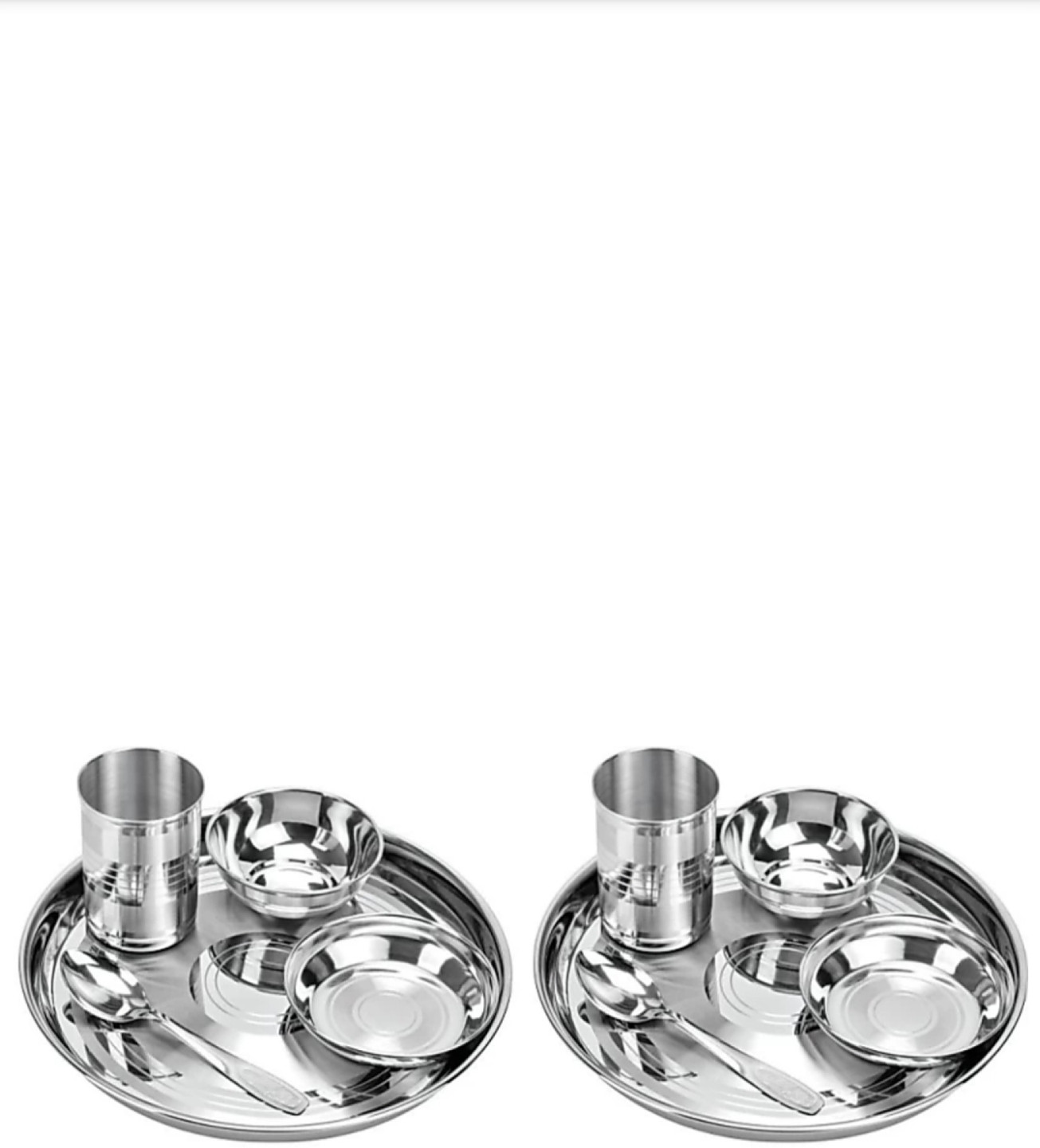 KIARAA Pack of 10 Stainless Steel KIARAA Dinner Set (Silver)
