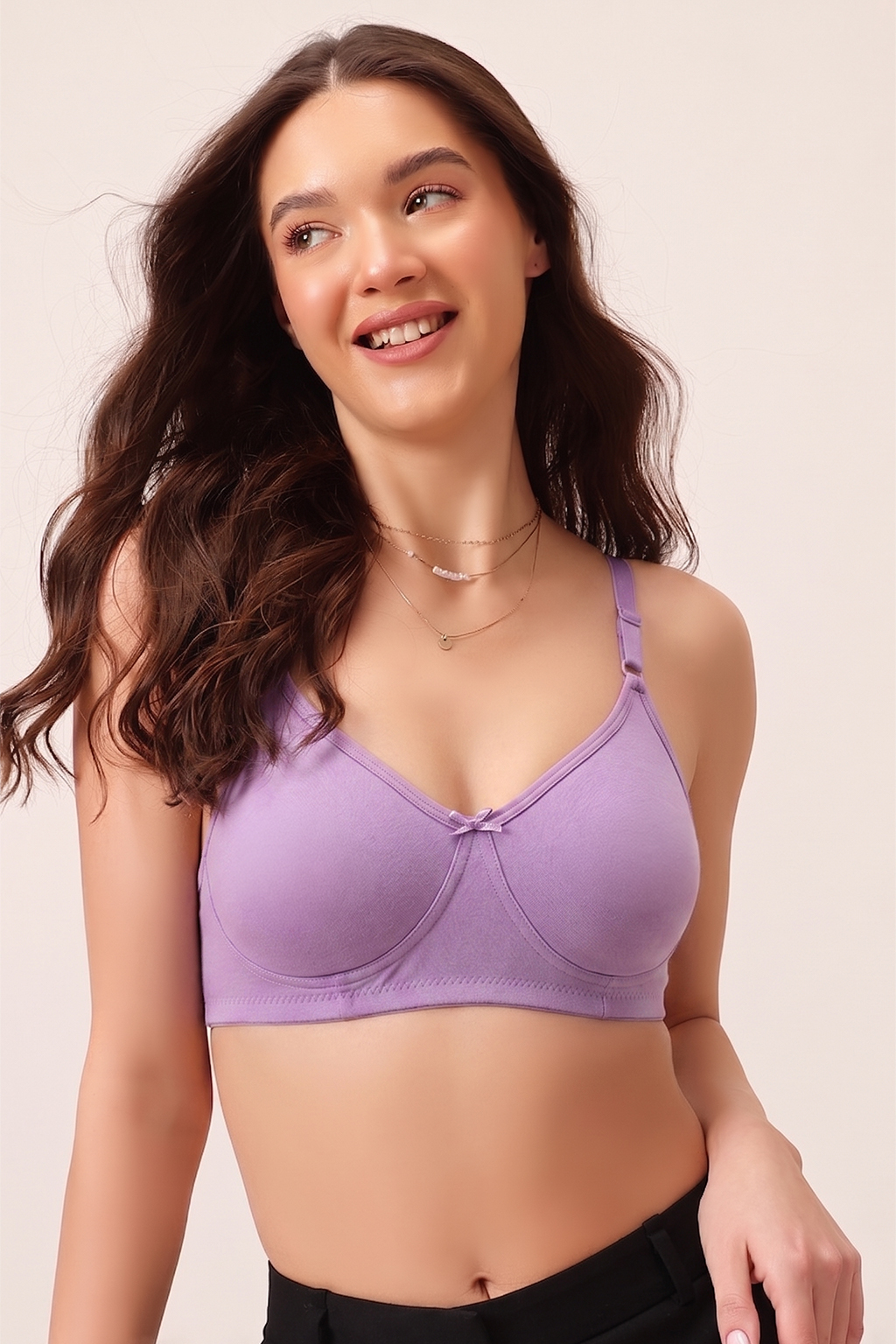 Clovia Non-Padded Non-Wired T-Shirt Bra  -Light Lavender