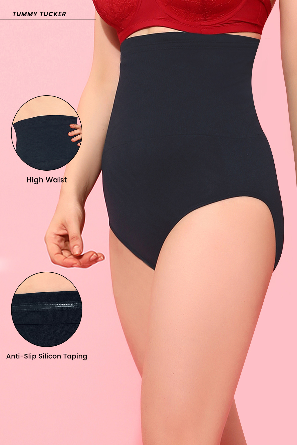 Clovia Women Tummy Tucker – High Compression, High-Waist, Blue
