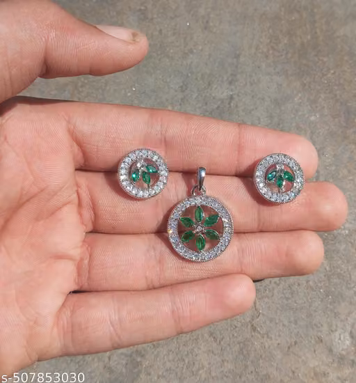 pendant with earrings set for girls and women