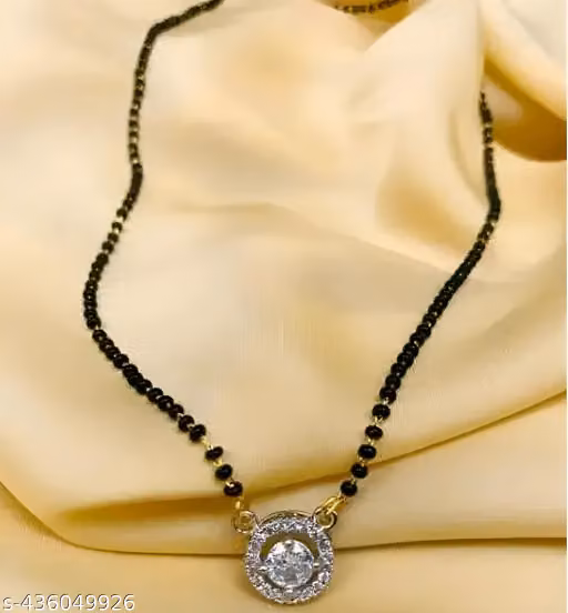 Traditional alloy AD mangalsutra for women