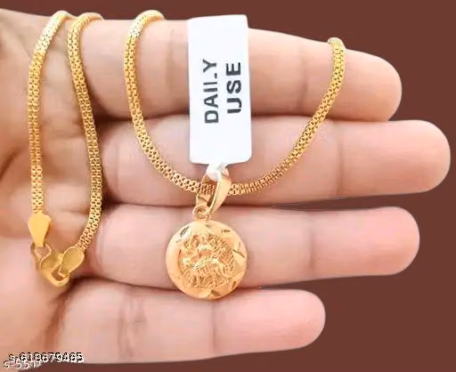 DURGA MAA GOLD PENDANT WITH CHAIN