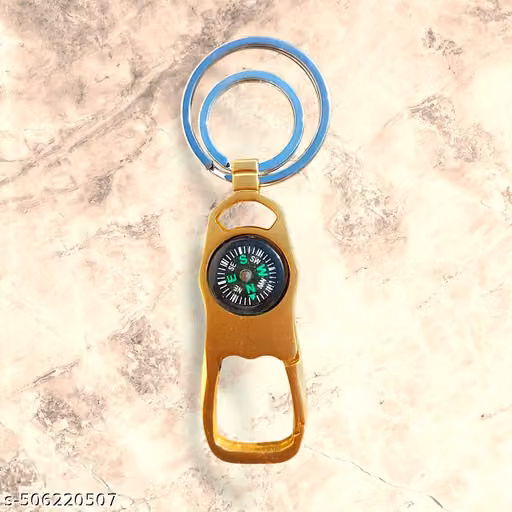Compass Keychain for Men | Classy Vintage Keychain Double Ring Magnetic Compass Keychain for Car, Bike