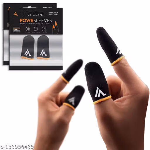 Sleeves Thumb & Finger Sleeves for Mobile Gaming, Anti-Sweat | Breathable for PUBG BGMI | COD | FREEFIRE | FORTNITE Finger Gloves | Finger Cover for PUBG (2 Pair)