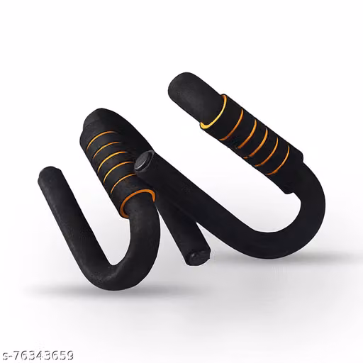 Fitness S Shaped Push Up Bars with Strong Steel Pushup Stands | Comfortable Foam Grip | Non-Slip Bars for Safe, Sturdy and Less Wrist Strain