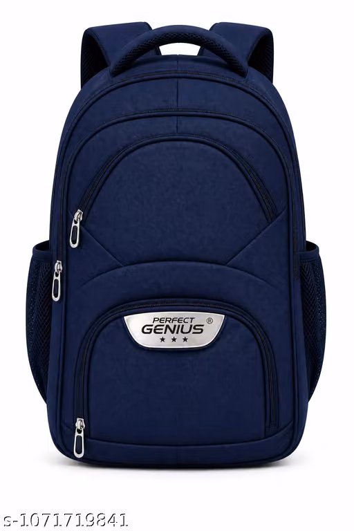 Blue School Backpack | Spacious 3 Zip Pocket Kids Bag for 6 to 12 Years school bag for kids, kids school backpack, school backpack for boys, school backpack for girls, school bag 6 to 12 years, Perfect Genius school bag, 3 compartment school bag, spacious
